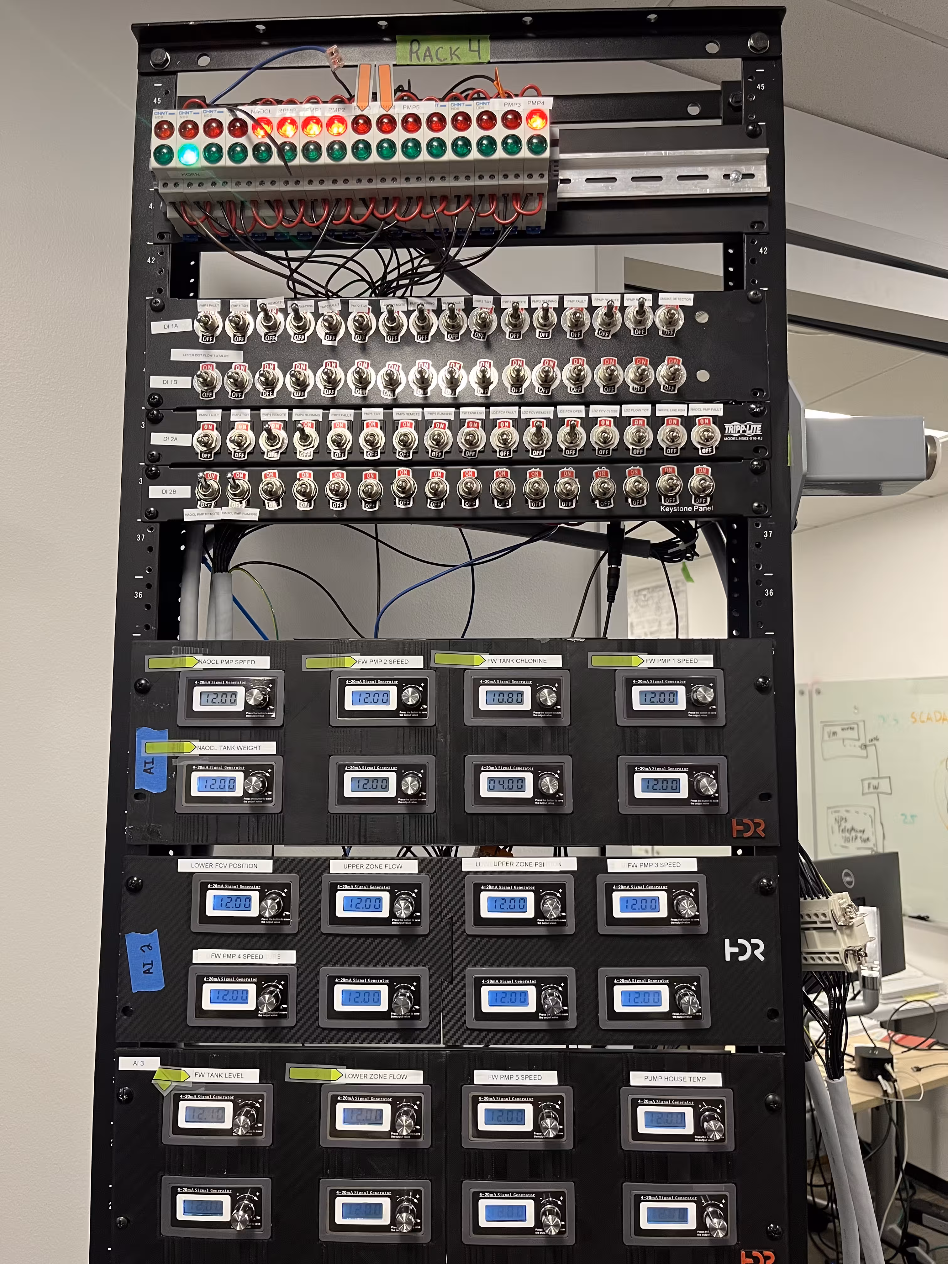 Testing rack