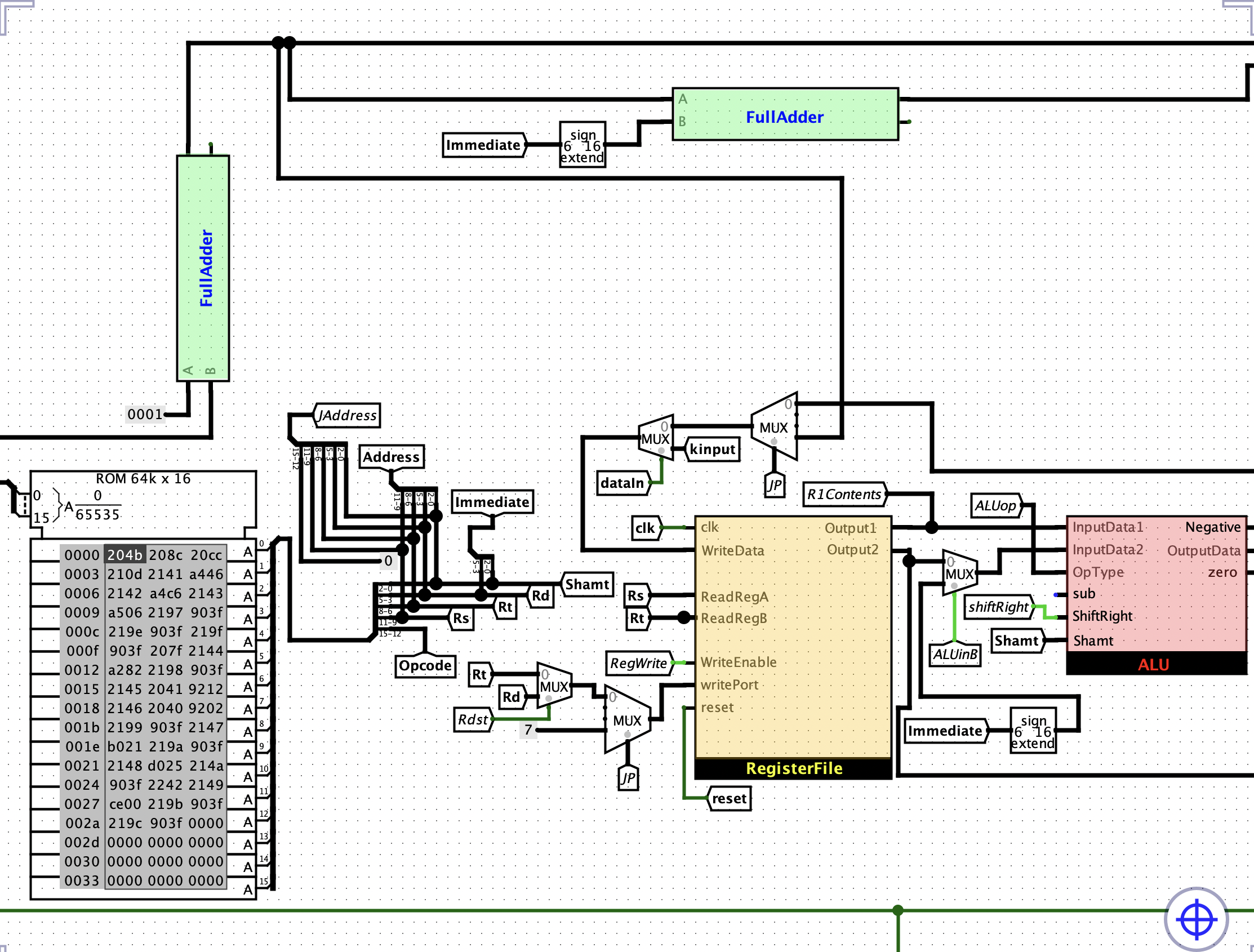 16 Bit Logisim CPU
