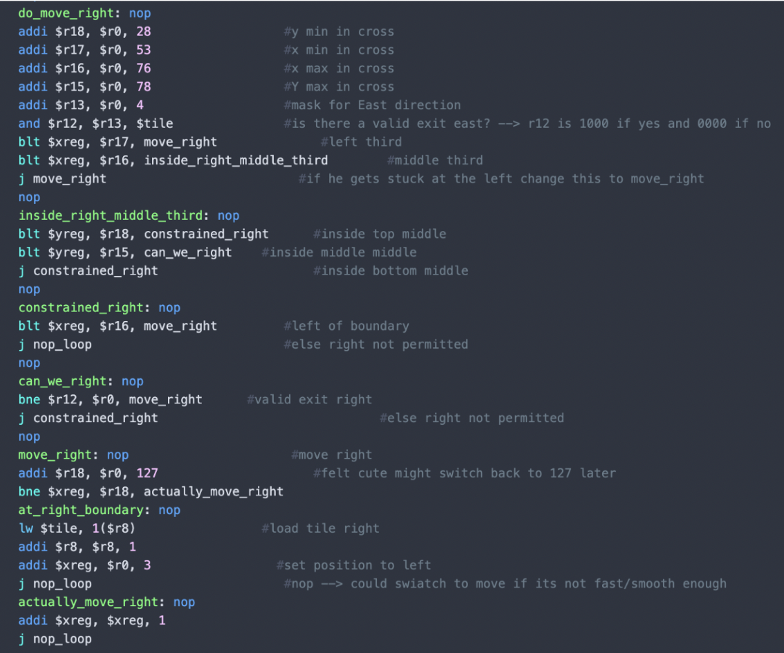 Assembly code screenshot